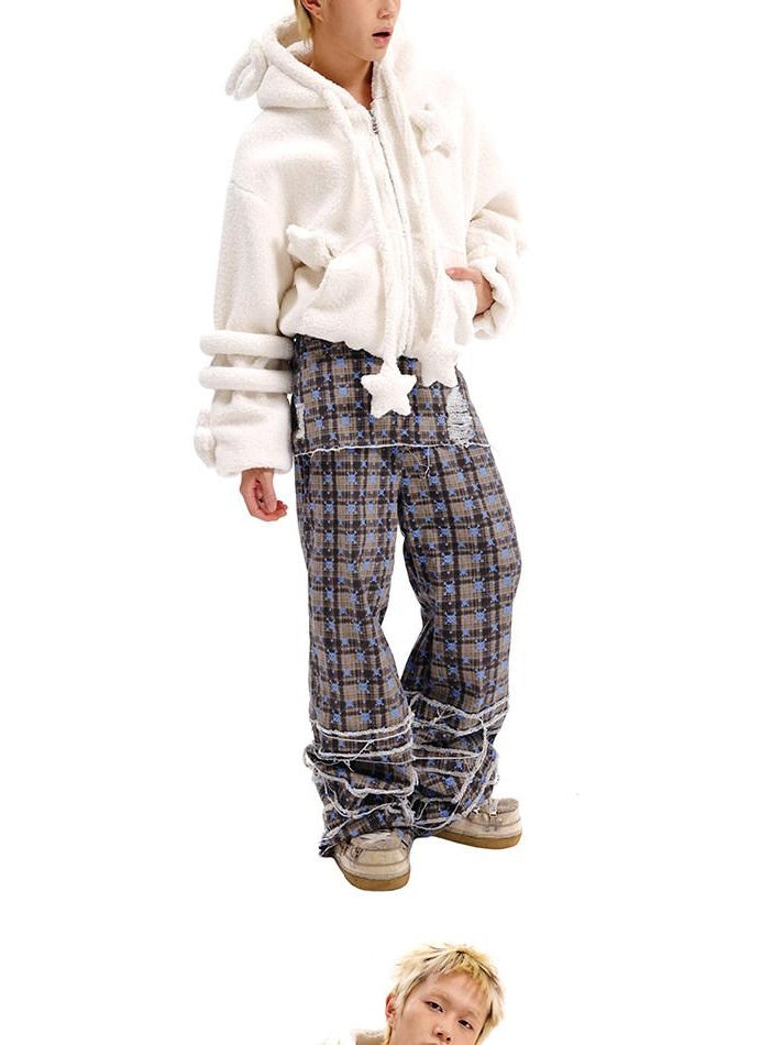 CFIERCE Pure Cotton Low Waist Modern Khaki Relaxed Fit Youth Casual Wide Leg Pants