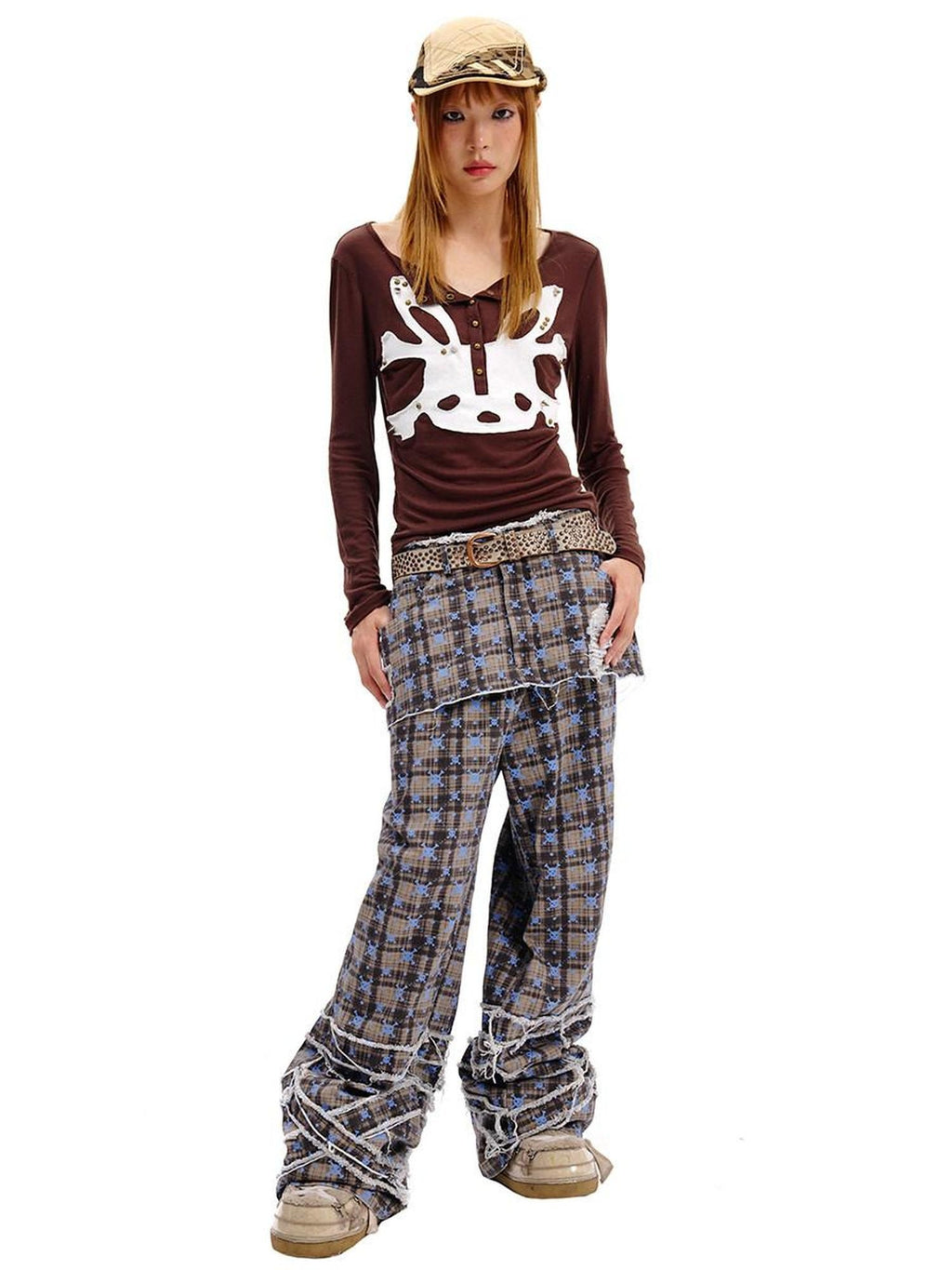 CFIERCE Pure Cotton Low Waist Modern Khaki Relaxed Fit Youth Casual Wide Leg Pants