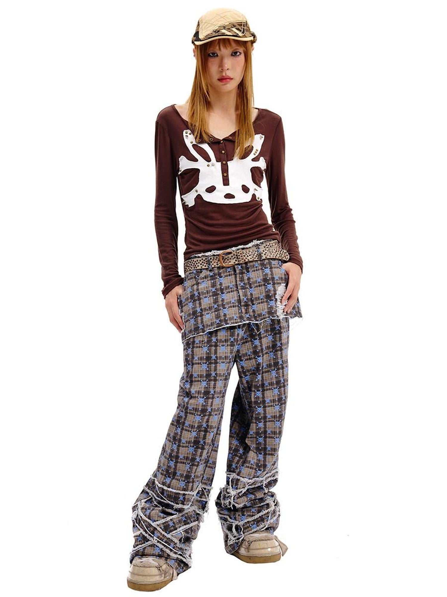 CFIERCE Pure Cotton Low Waist Modern Khaki Relaxed Fit Youth Casual Wide Leg Pants