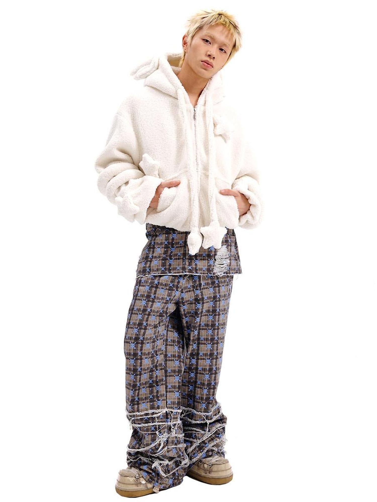 CFIERCE Pure Cotton Low Waist Modern Khaki Relaxed Fit Youth Casual Wide Leg Pants