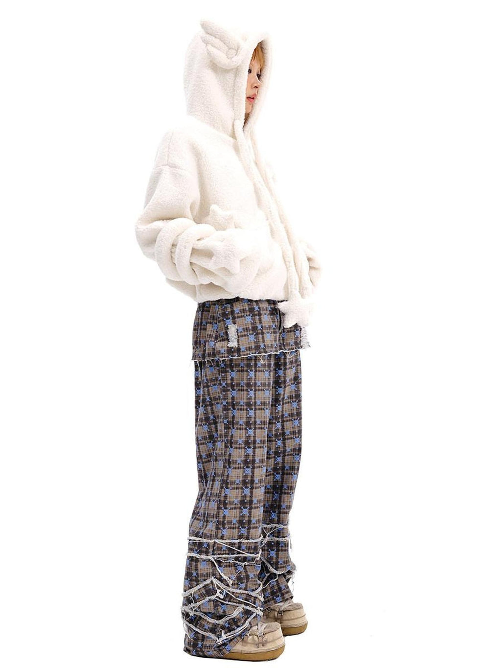 CFIERCE Pure Cotton Low Waist Modern Khaki Relaxed Fit Youth Casual Wide Leg Pants