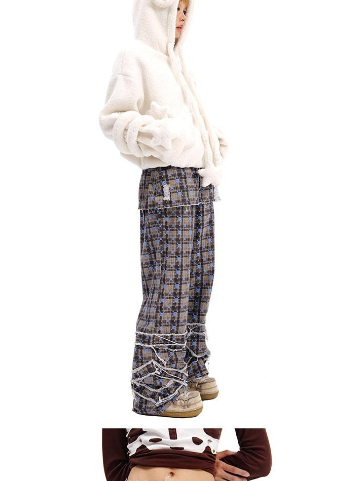CFIERCE Pure Cotton Low Waist Modern Khaki Relaxed Fit Youth Casual Wide Leg Pants