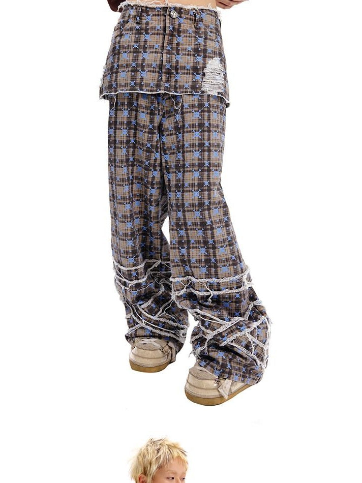CFIERCE Pure Cotton Low Waist Modern Khaki Relaxed Fit Youth Casual Wide Leg Pants