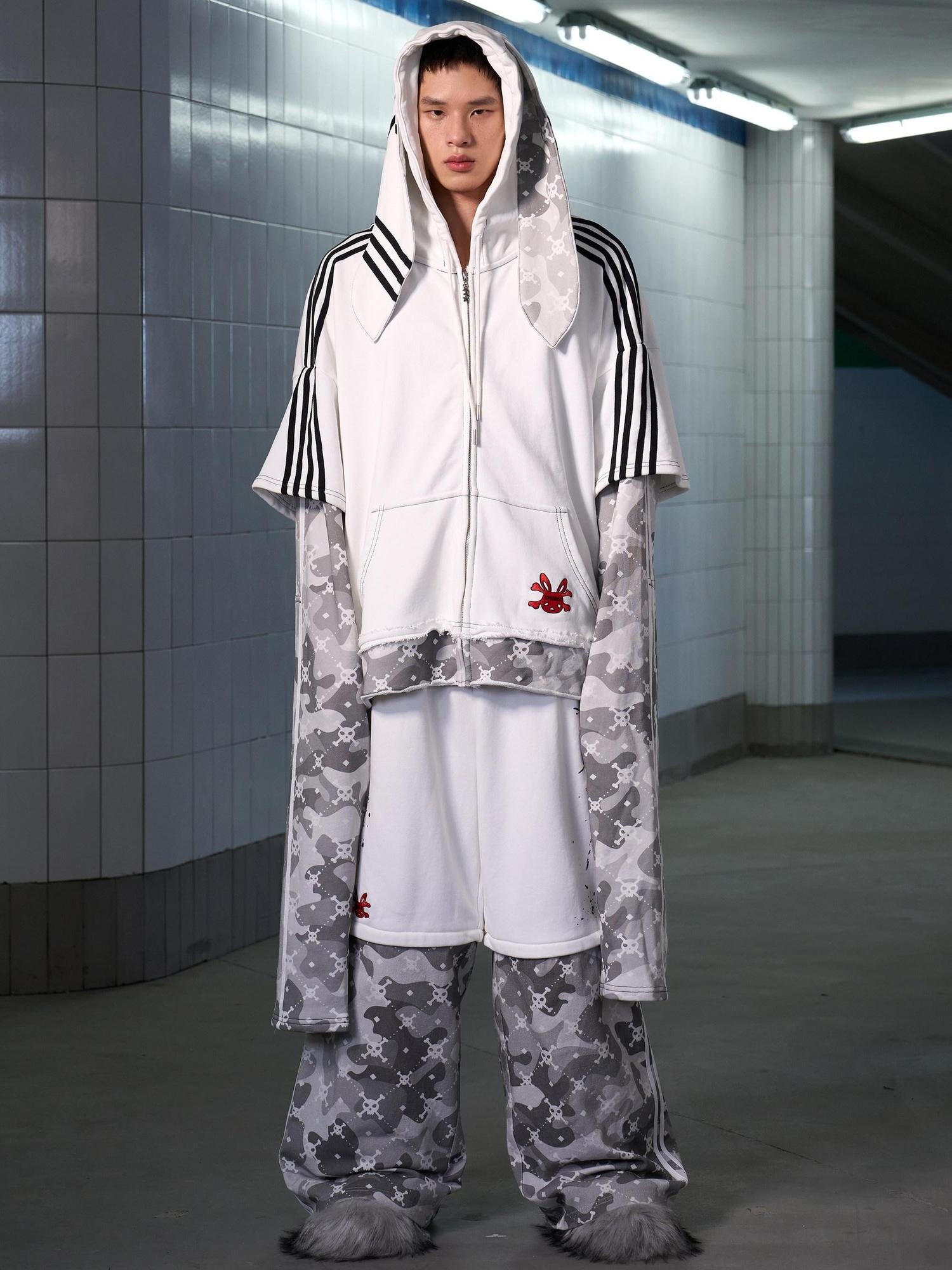 CFIERCE Pure Cotton Soft Breathable Loose Fit Hooded Unisex Mature Adults White Hoodie
