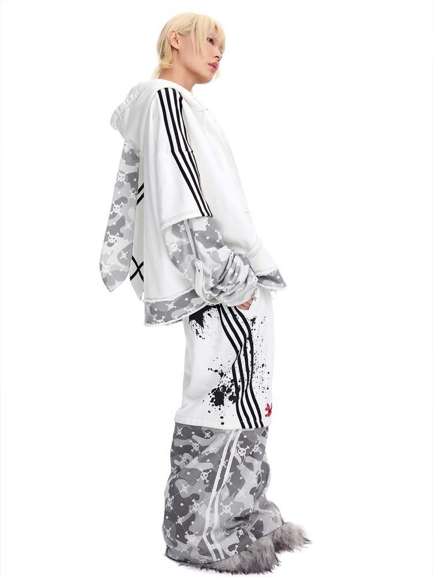 CFIERCE Pure Cotton Soft Breathable Loose Fit Hooded Unisex Mature Adults White Hoodie