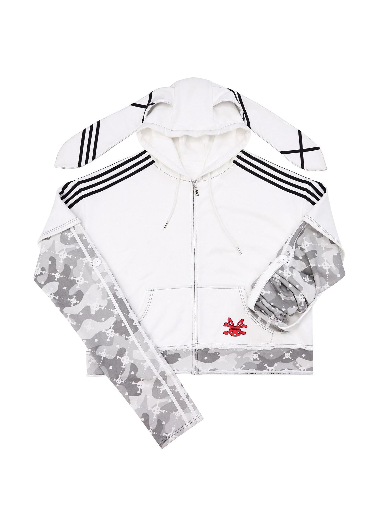 CFIERCE Pure Cotton Soft Breathable Loose Fit Hooded Unisex Mature Adults White Hoodie