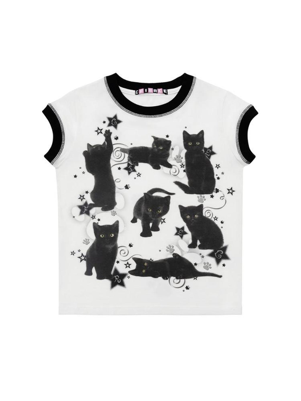 CFIERCE Quick Dry Creative Animal Print Street Slim Fit Cropped Crew Neck Unisex