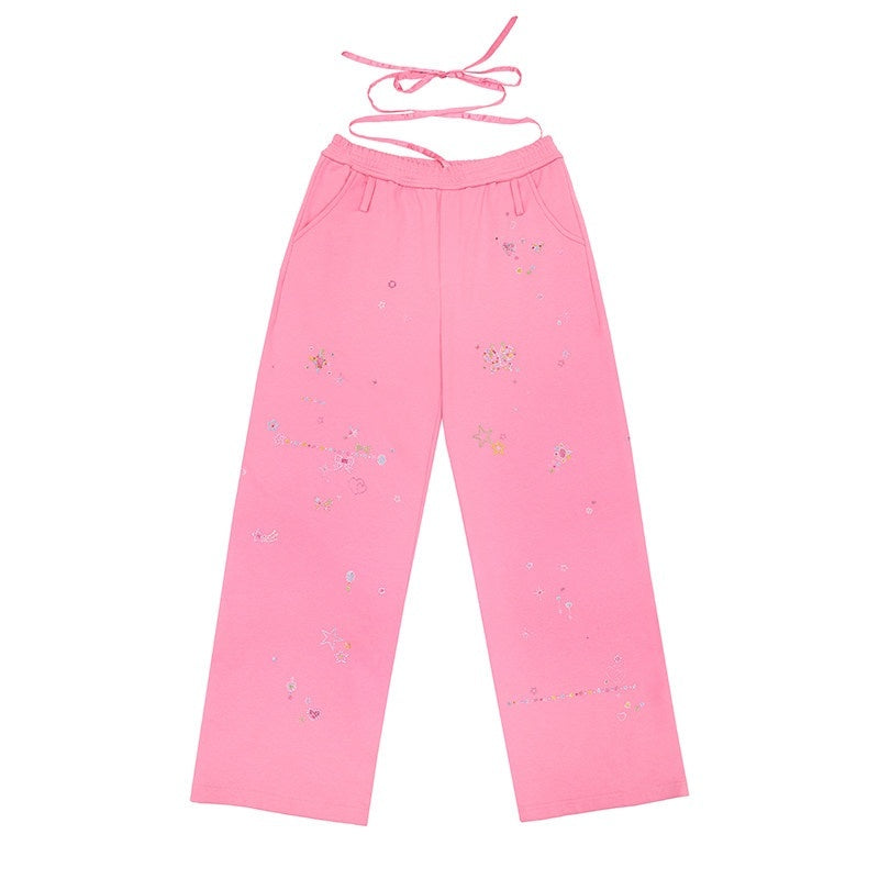 CFIERCE_Rhinestone_100_Percent_Cotton_Loose_Straight_Streetwear_Natural_Waist_Women_MISSTT