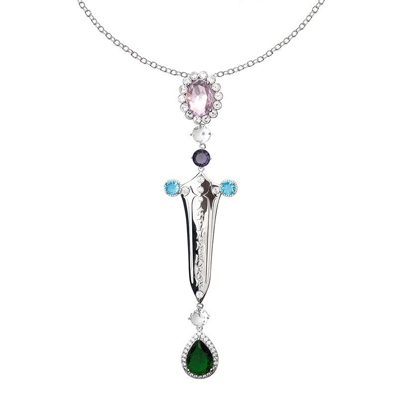 CFIERCE_Silver_Zircon_Brass_Chain_Minimalist_Adjustable_Necklace_For_Teens_Adults_饰品_MISSTT