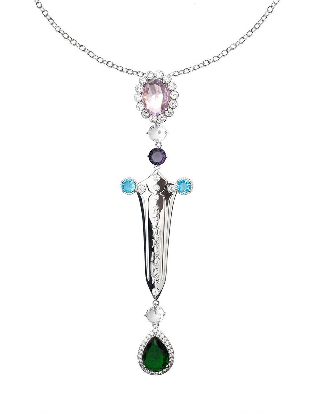 CFIERCE Silver Zircon Brass Chain Minimalist Adjustable Necklace For Teens Adults 饰品