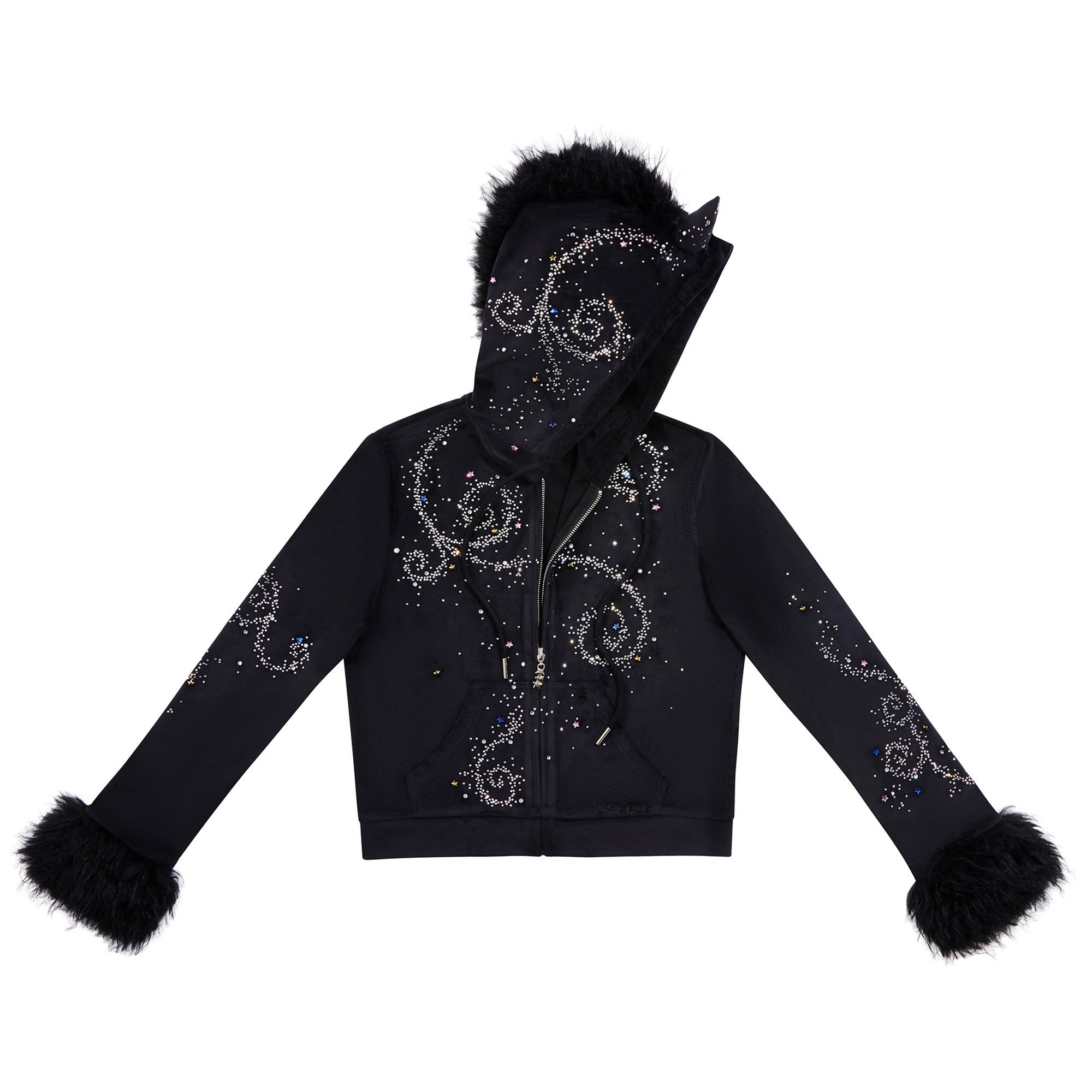 CFIERCE_Slim_Fit_Hooded_Zip_Cropped_Long_Sleeve_Women_Stretch_Polyester_Hoodie_MISSTT