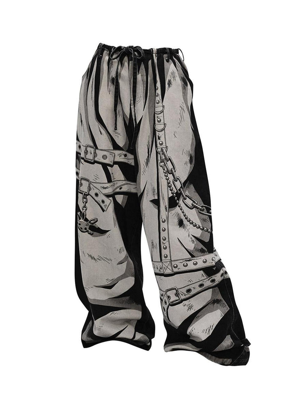 CFIERCE Soft 100% Cotton Printed Wide Leg Casual Natural Waist Youth Unisex Pants