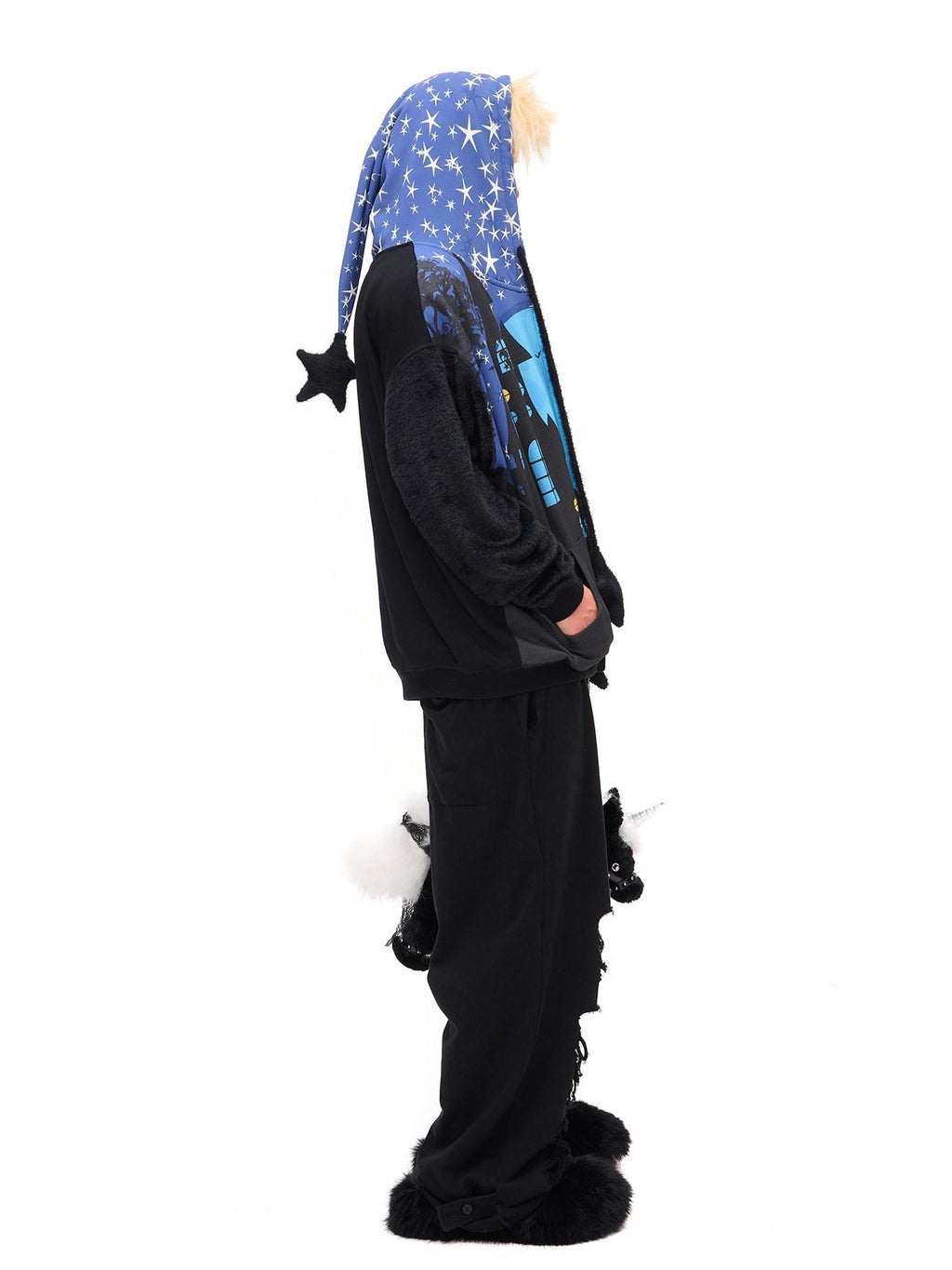 CFIERCE Soft 100 Percent Cotton Loose Oversized Zip Hooded Pullover Unisex Hoodie