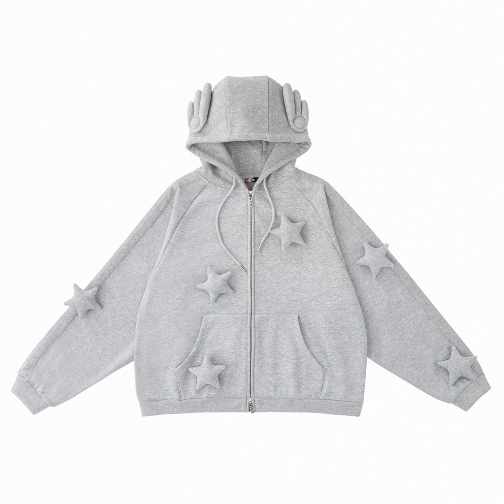 CFIERCE_Soft_Cotton_Blend_Loose_Fit_Star_Print_Zip_Unisex_Student_Casual_Gray_Hoodie_MISSTT