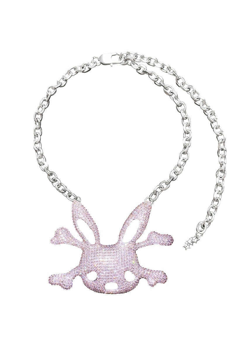 CFIERCE_Sparkling_Pink_Zircon_Western_Minimalist_Brass_Chain_Unisex_Teen_Jewelry_饰品_MISSTT