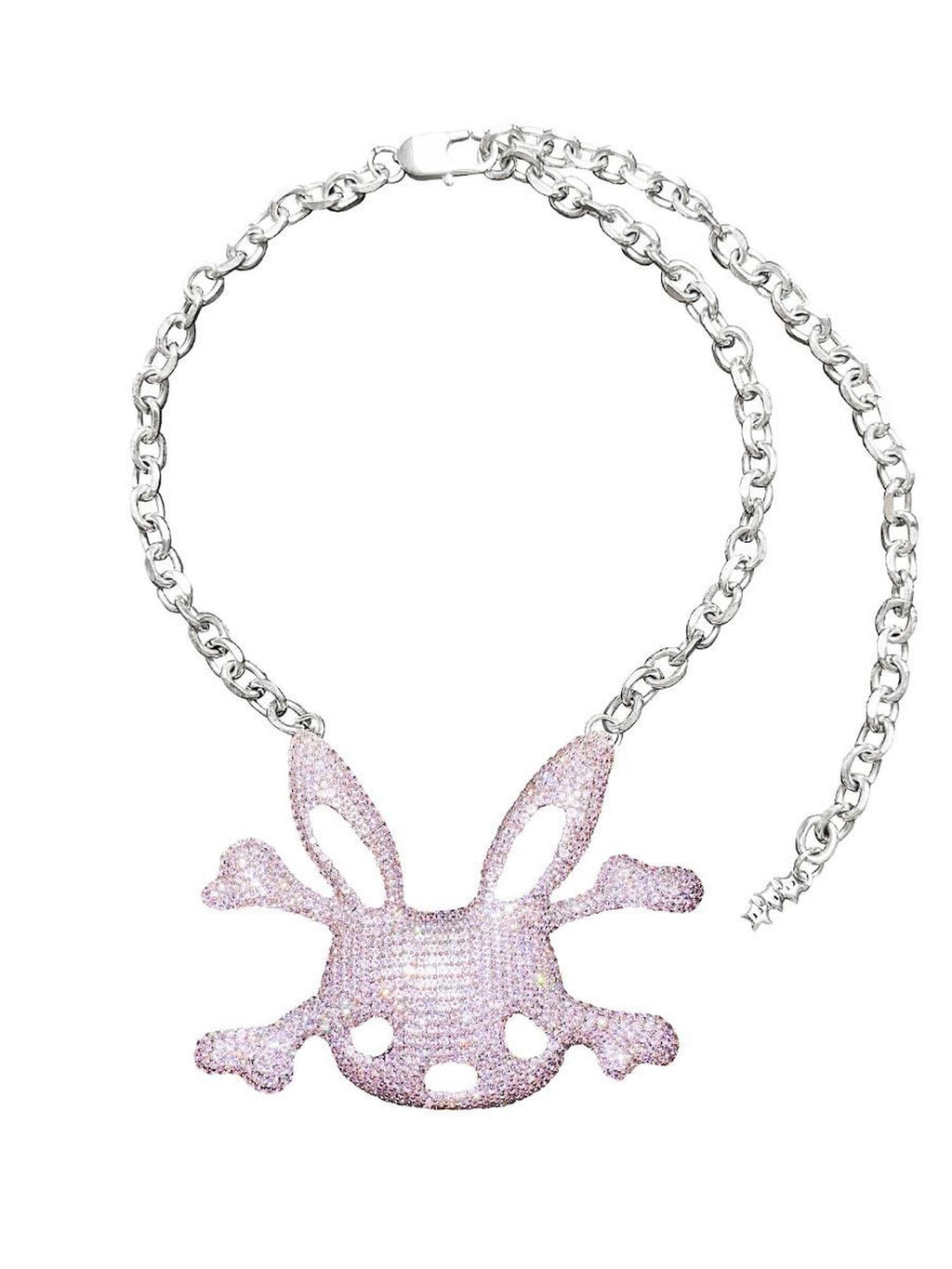 CFIERCE Sparkling Pink Zircon Western Minimalist Brass Chain Unisex Teen Jewelry 饰品