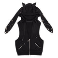 CFIERCE_Studded_Pure_Cotton_Slim_Fit_Street_Style_Unisex_Zip_Front_Black_Pink_Jacket_MISSTT