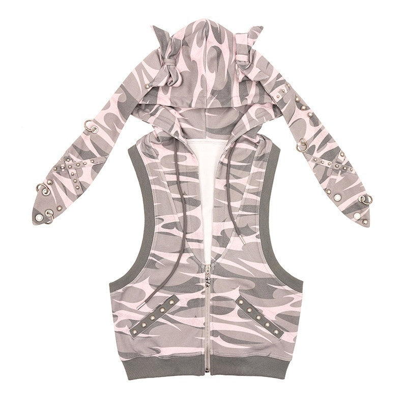 CFIERCE_Studded_Pure_Cotton_Slim_Fit_Street_Style_Unisex_Zip_Front_Black_Pink_Jacket_MISSTT