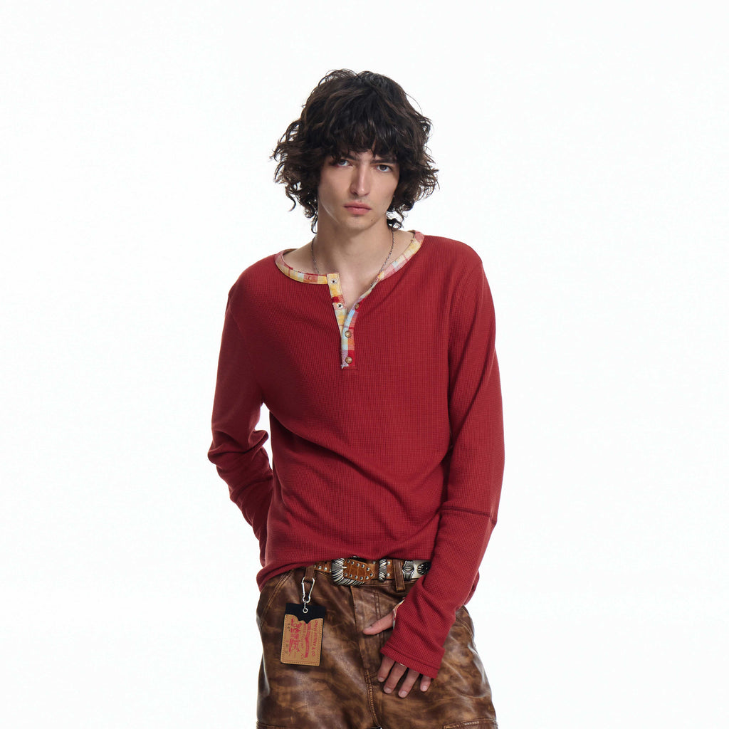 EMOBROTHER_Breathable_Slim_Fit_Henley_Waffle_Print_Unisex_Casual_Long_Sleeve_T-Shirts_MISSTT