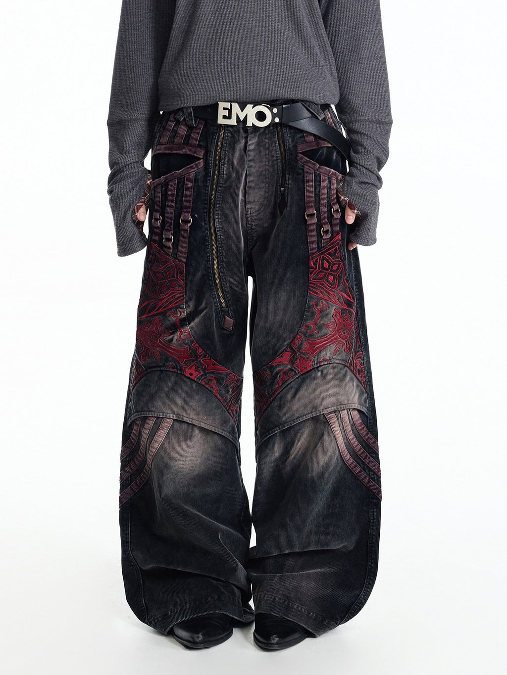 EMOBROTHER_Durable_Cotton_Mid_Rise_Loose_Fit_Youth_Embroidered_Pocket_Black_Straight_Jeans_MISSTT