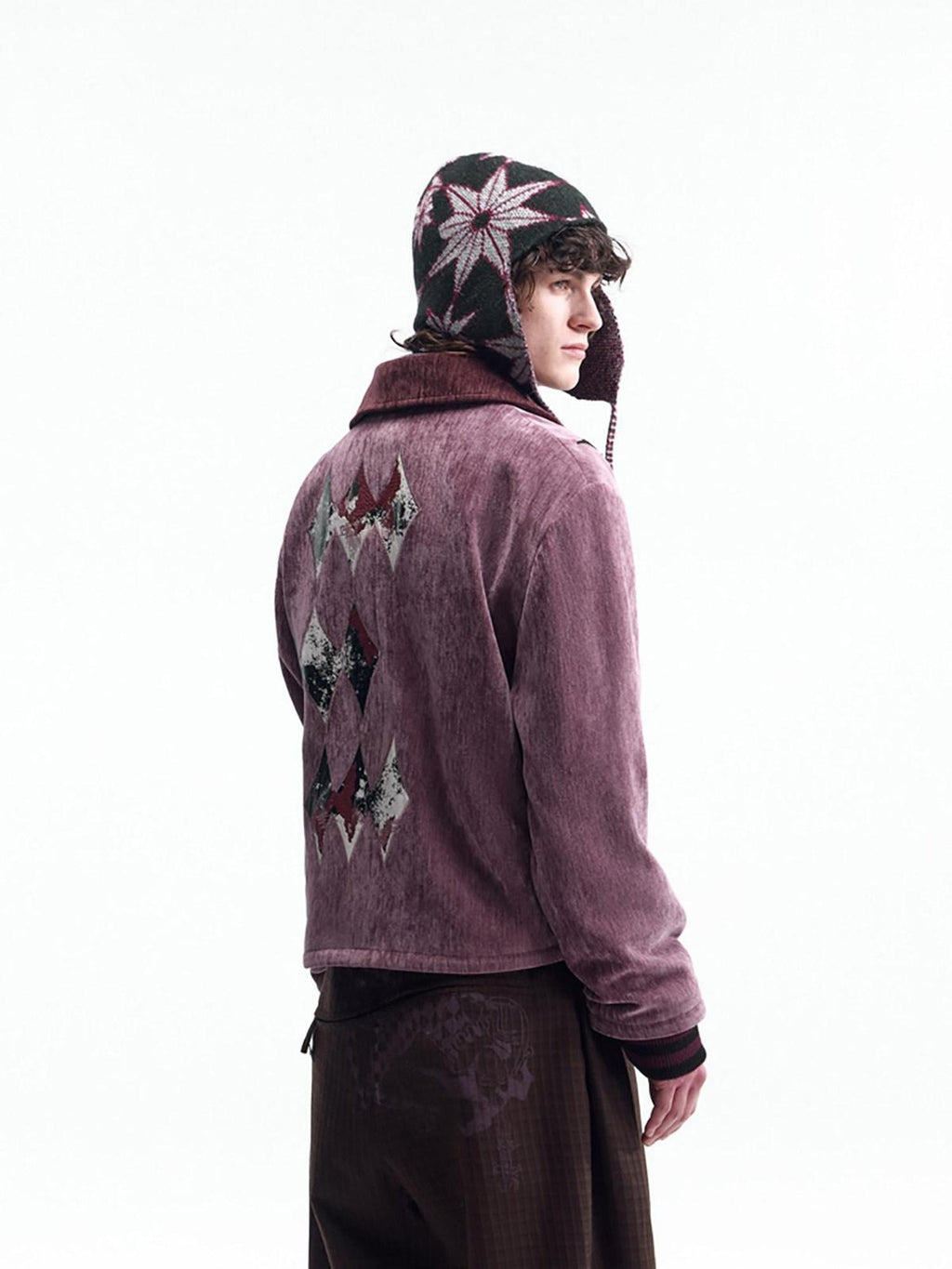 EMOBROTHER Embroidered Slim Fit Polyester Lapel Unisex Commuter Zipper Casual Jackets