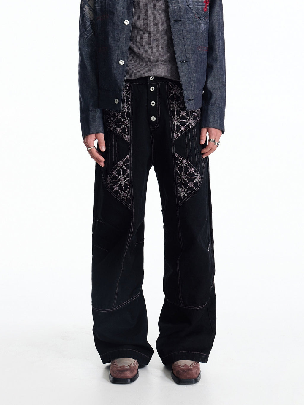EMOBROTHER_Geometric_Embroidered_Mid_Rise_Slim_Fit_Casual_Cotton_Black_Straight_Jeans_MISSTT