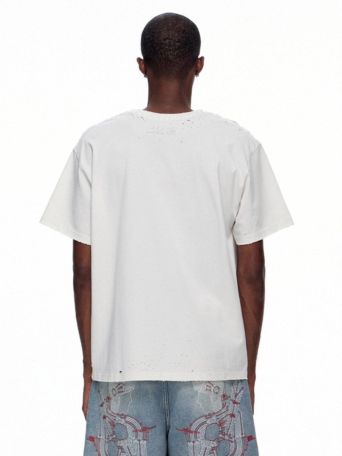 EMOBROTHER No Iron Pure Cotton Graphic Loose Drop Shoulder Unisex Short Sleeve T-Shirts