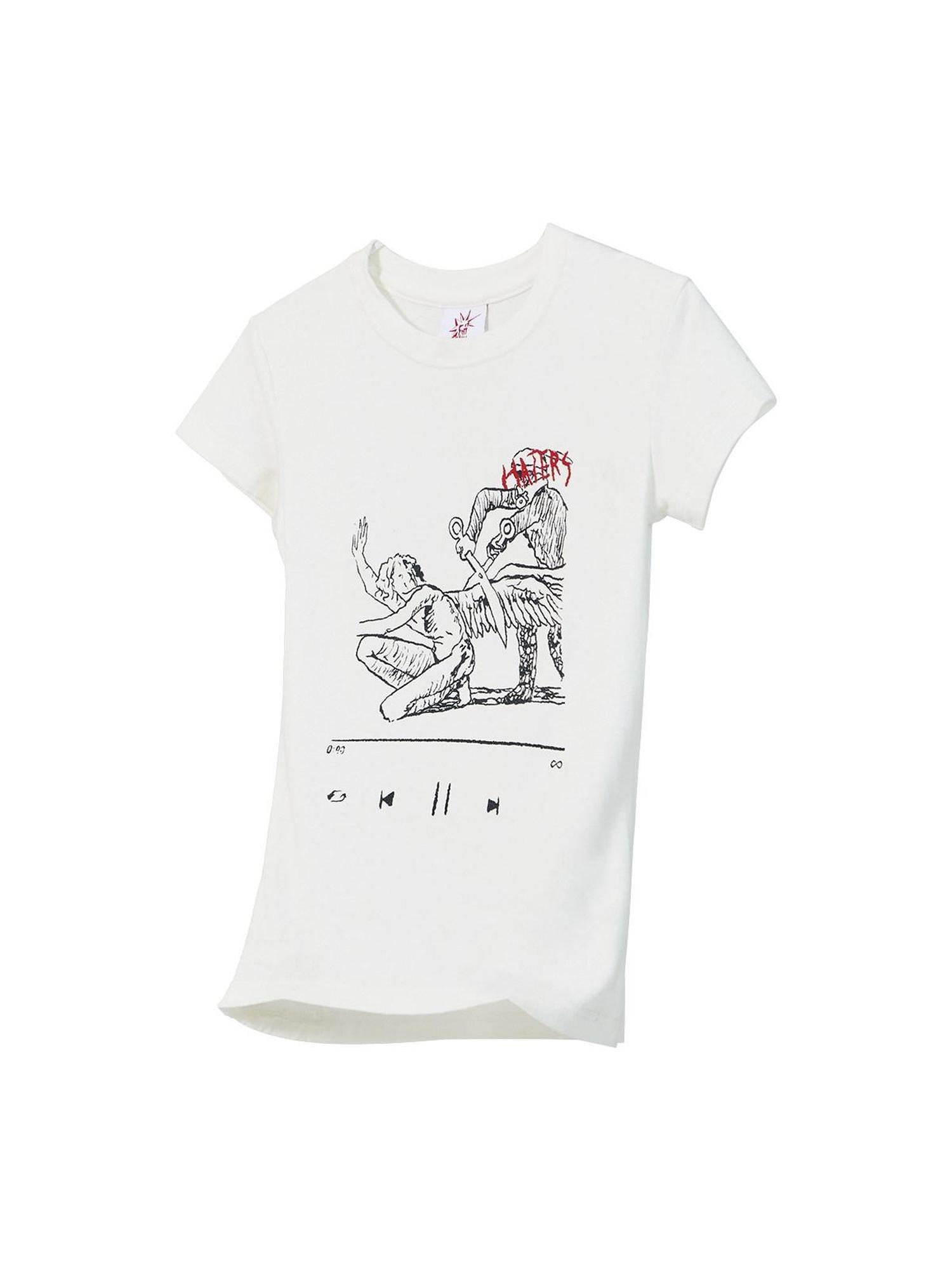 EMOBROTHER Non Iron Slim Fit Printed Unisex 100% Cotton Round Neck Short Sleeve T-Shirts