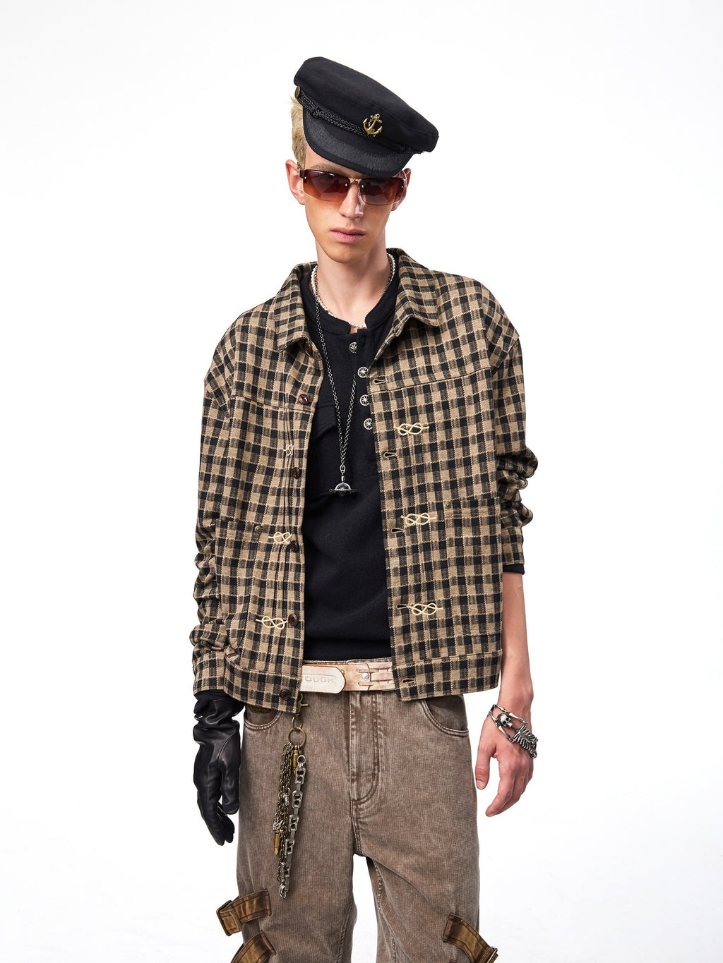 EMOBROTHER_Plaid_Embroidered_Button_Front_Cropped_Women's_Cotton_Coach_Jackets_1075043185601_MISSTT