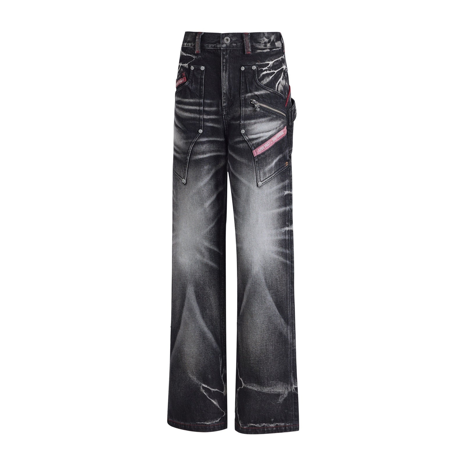 EMOBROTHER_Pure_Cotton_Durable_Slim_Mid_Rise_Washed_Printed_Patch_Black_Straight_Jeans_MISSTT
