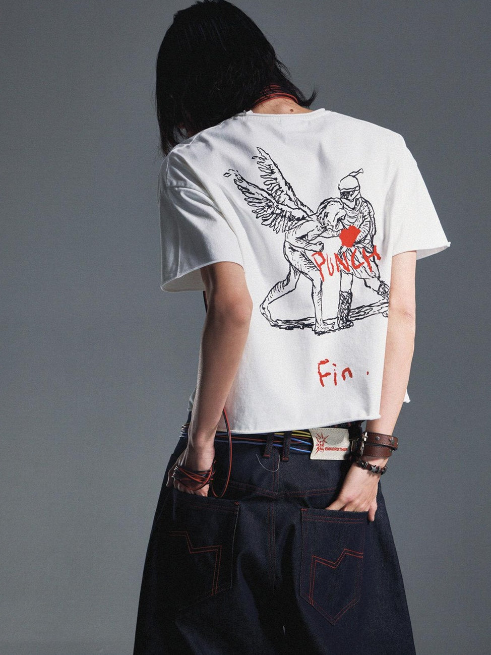 EMOBROTHER Pure Cotton Non Iron Loose Fit Printed Unisex Short Sleeve T-Shirts