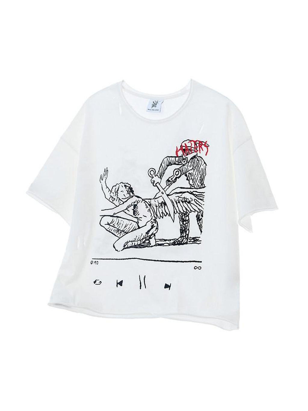 EMOBROTHER Pure Cotton Non Iron Loose Fit Printed Unisex Short Sleeve T-Shirts