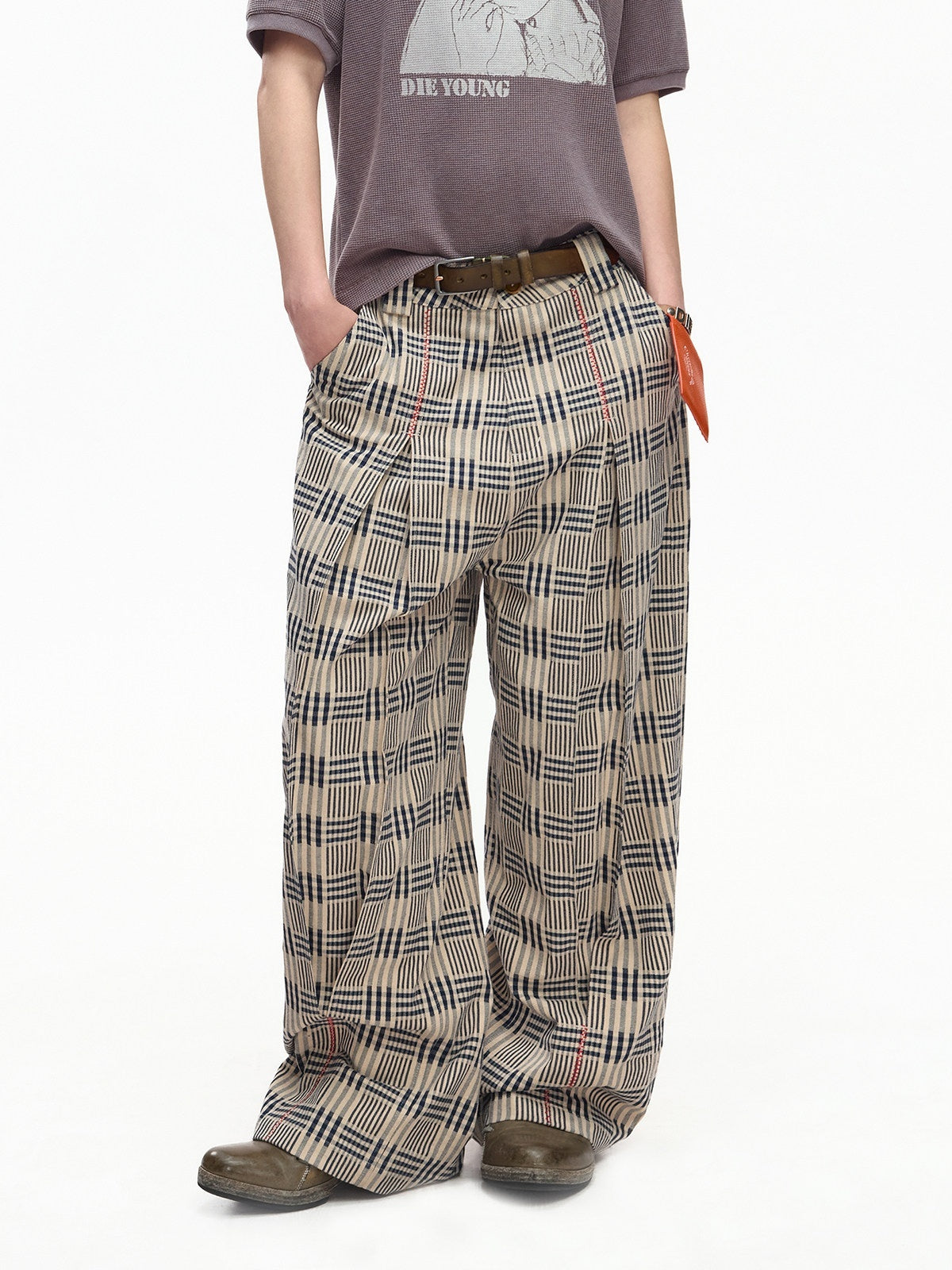 EMOBROTHER_Retro_Plaid_Contrast_Embroidery_Women's_Cotton_Blend_Wide-leg_Pants_1054592335532_MISSTT