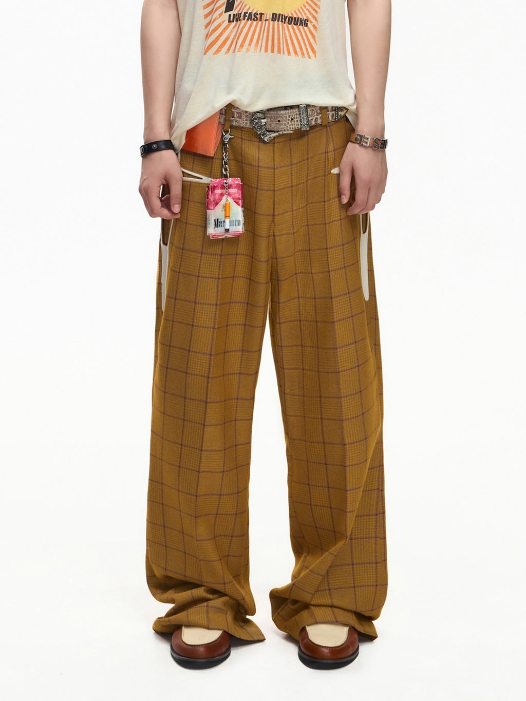 EMOBROTHER_Retro_Plaid_Jacquard_Embroidered_Deconstructed_Cross_Pocket_Women's_Tailored_Pants_1063269013064_MISSTT