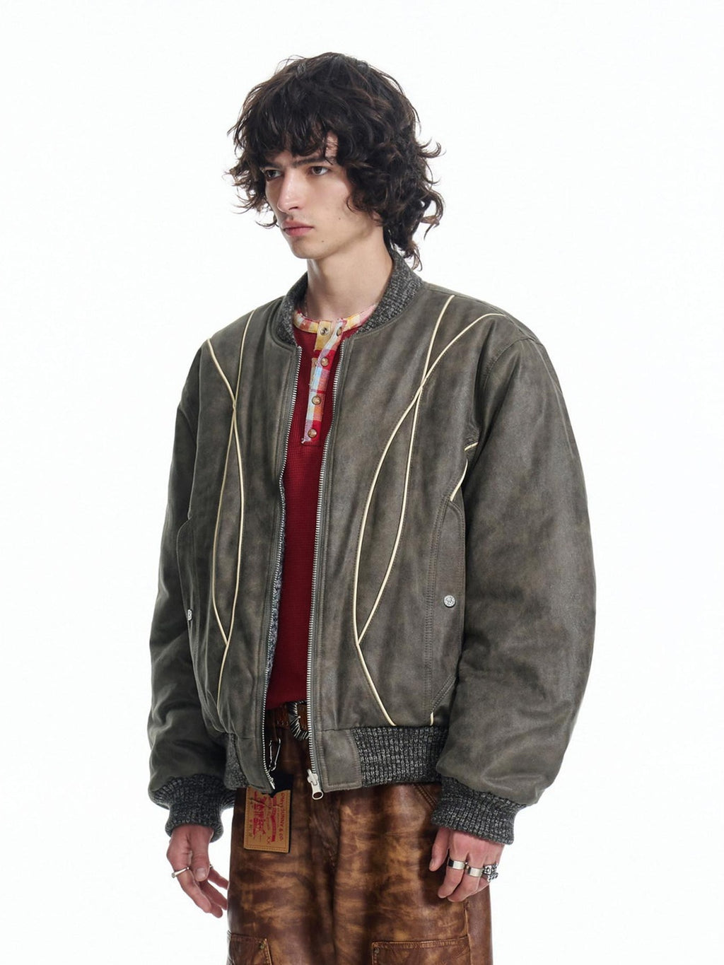 EMOBROTHER Reversible Warm Loose Fit Stand Collar Zipper Unisex Polyester Casual Jackets