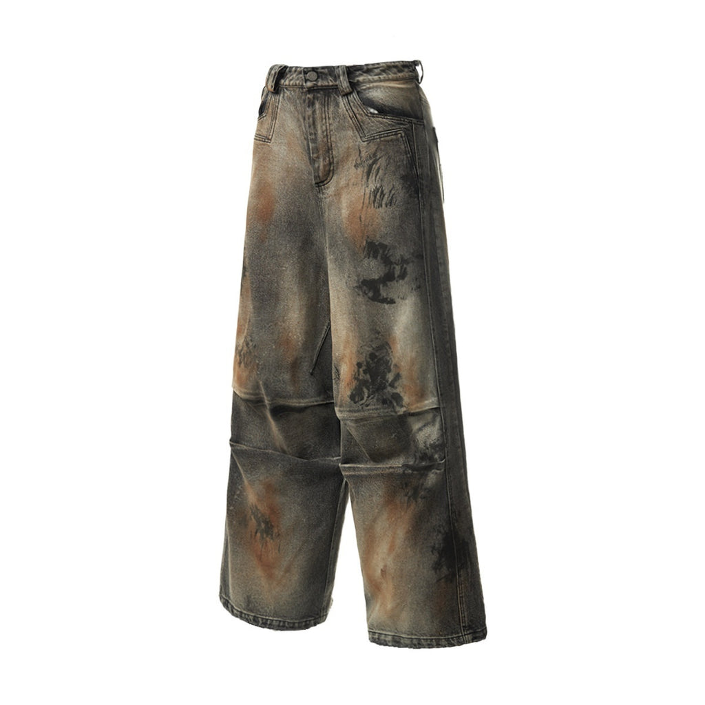 EMOBROTHER_Ripped_Washed_Pure_Cotton_Loose_Midrise_Youth_Casual_Black_Straight_Jeans_MISSTT