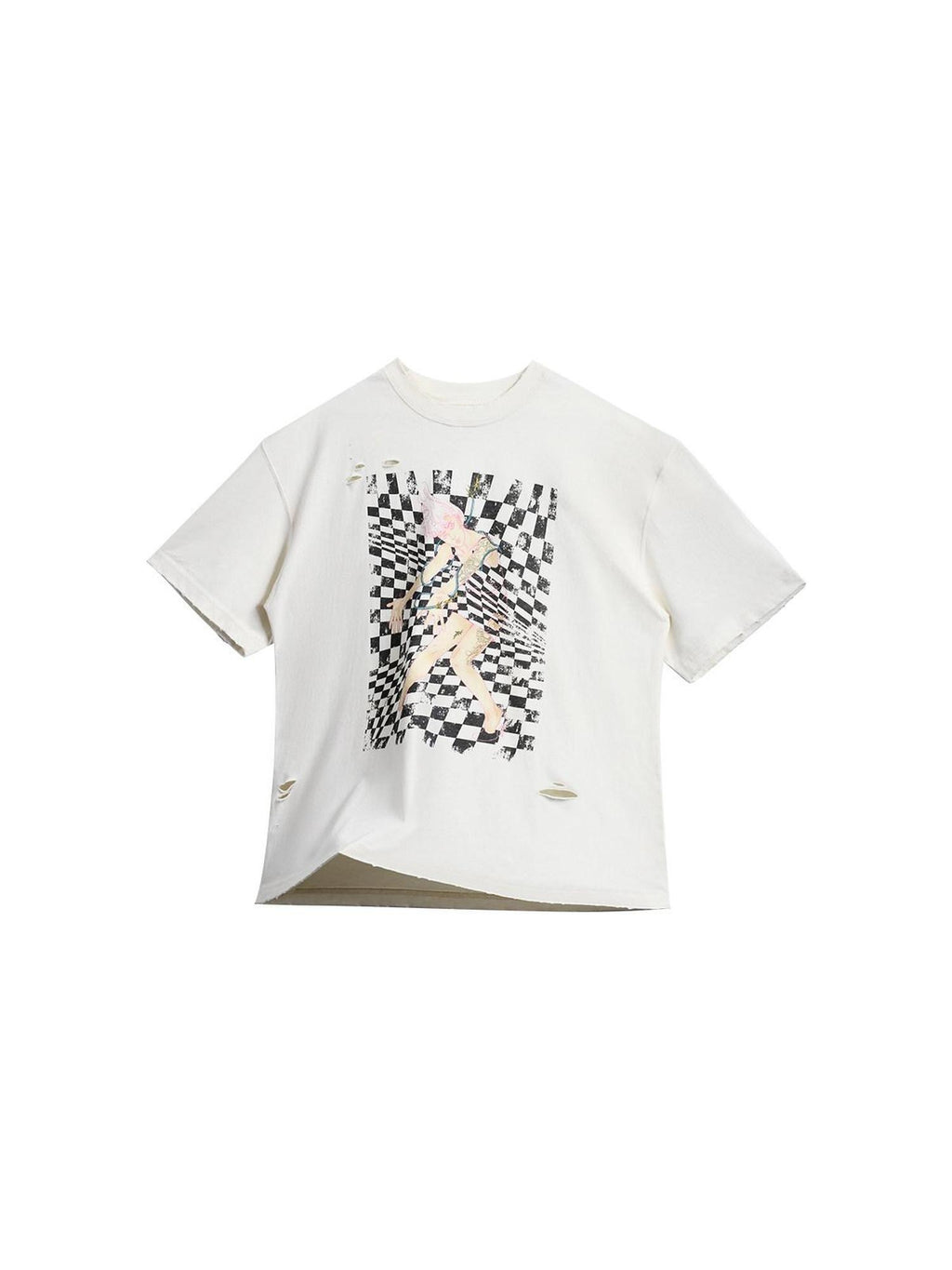 EMOBROTHER Soft Breathable Cotton Blend Printed Loose Crop Unisex Short Sleeve T-Shirts