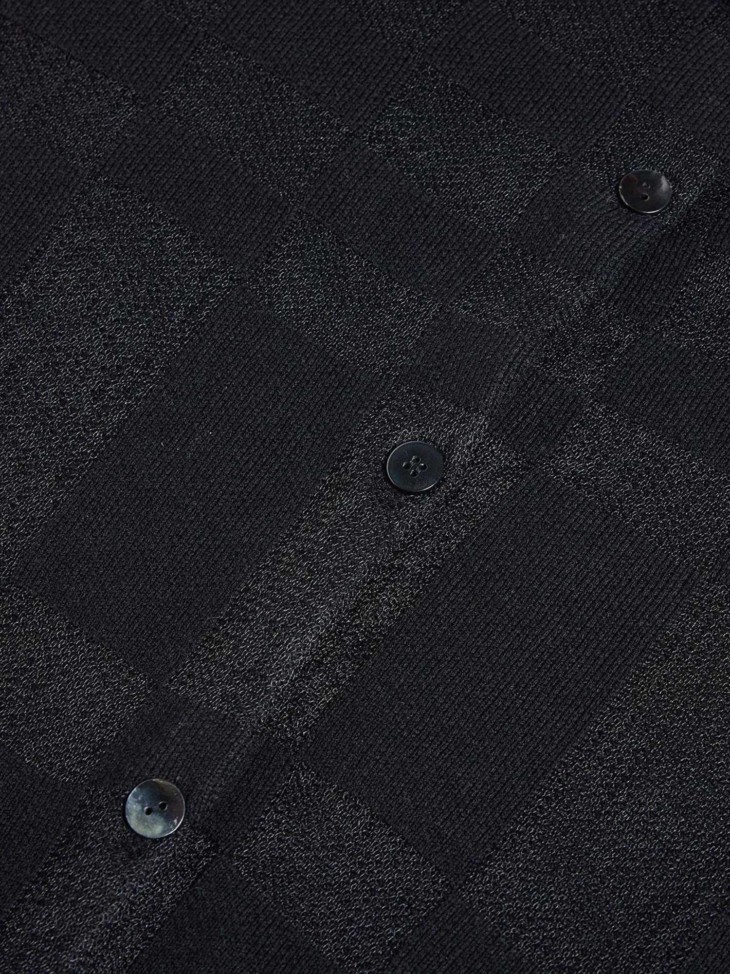 EMOBROTHER Soft Wool Blend Minimalist Slim Fit Cropped Patch Plaid Women Button Cardigans