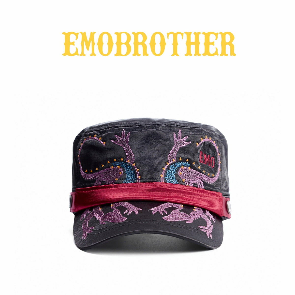 EMOBROTHER_Vintage_Embroidered_Color_Block_Flat_Top_Adjustable_Women's_Polyester_Baseball_Caps_1061425307974_MISSTT