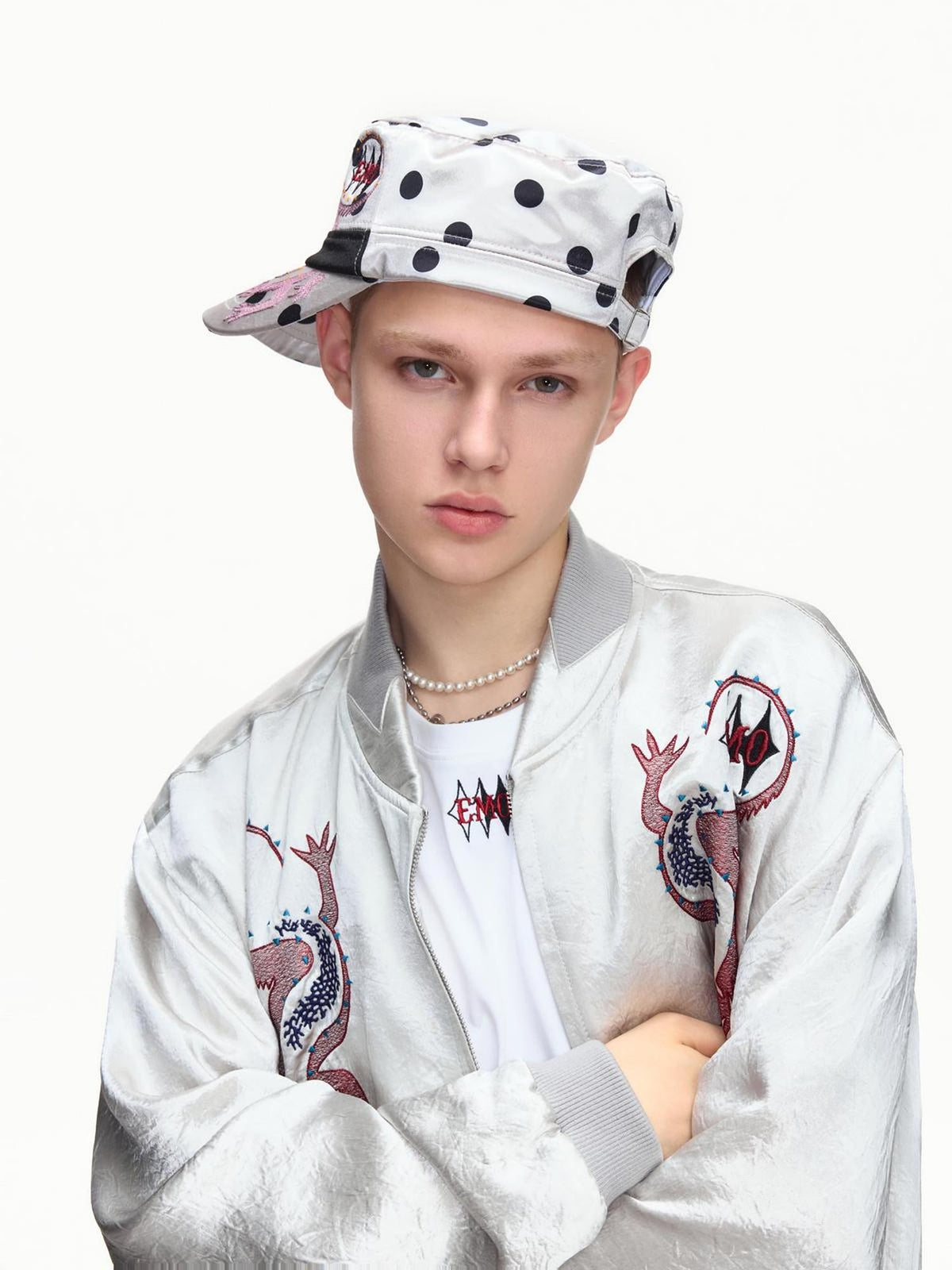 EMOBROTHER Vintage Embroidered Color Block Flat Top Adjustable Women's Polyester Baseball Caps