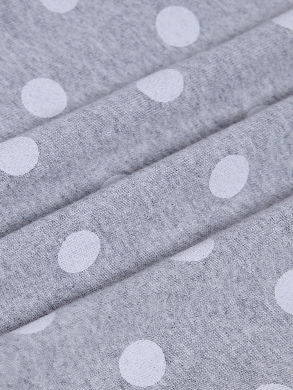 EMOBROTHER Warm Vintage Printed Stand Collar Unisex Teen Zipper Pocket Gray Polka Dot Vests