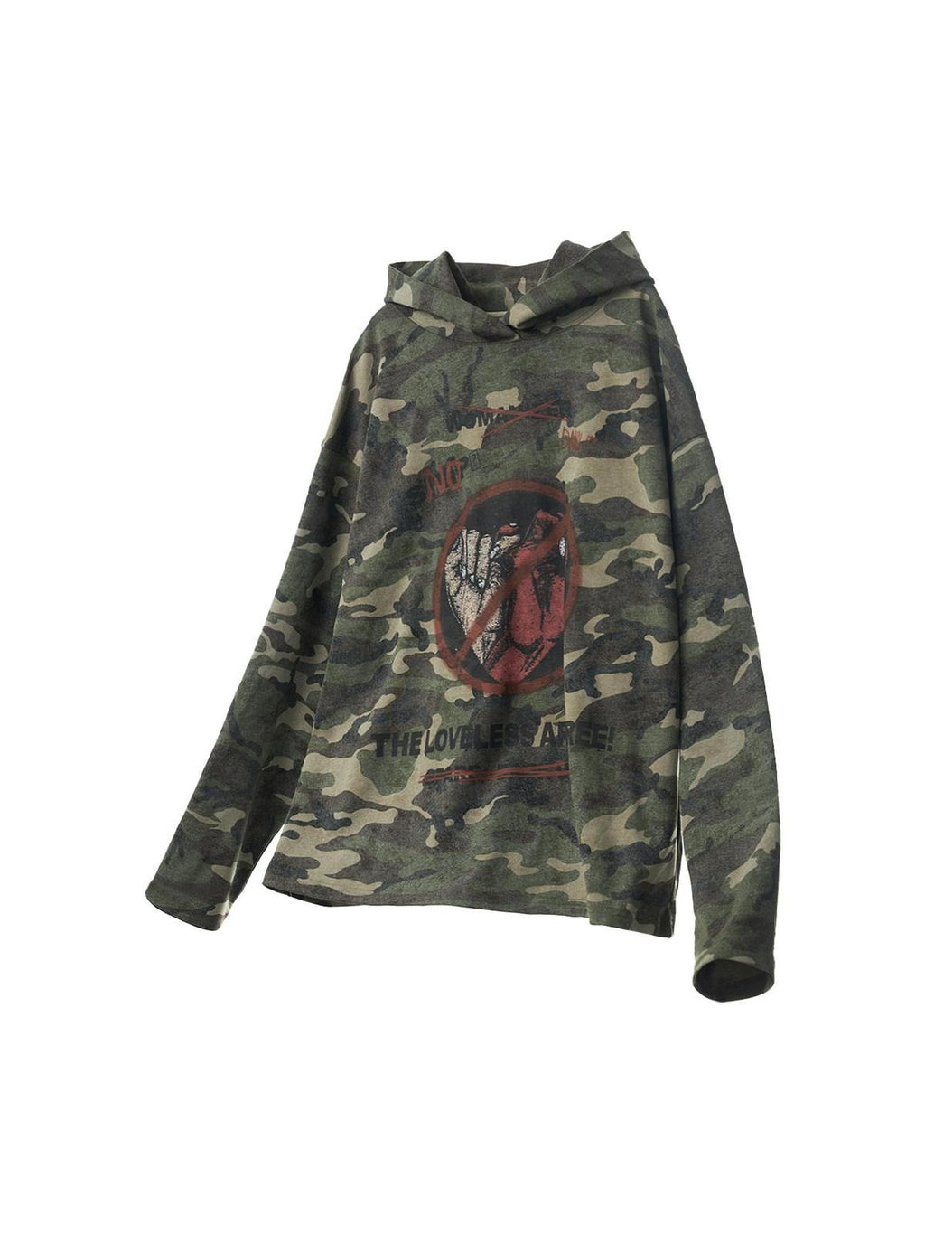 EMOBROTHER Wrinkle Free Durable Oversized Cartoon Camouflage Unisex Casual Cotton Hoodies
