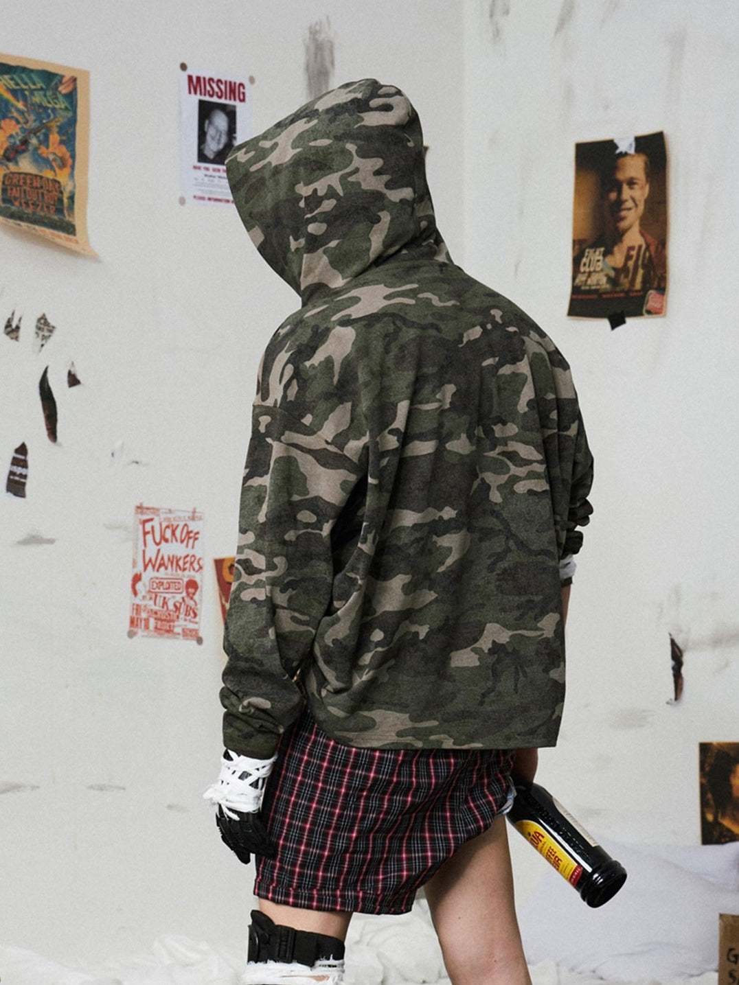 EMOBROTHER Wrinkle Free Durable Oversized Cartoon Camouflage Unisex Casual Cotton Hoodies