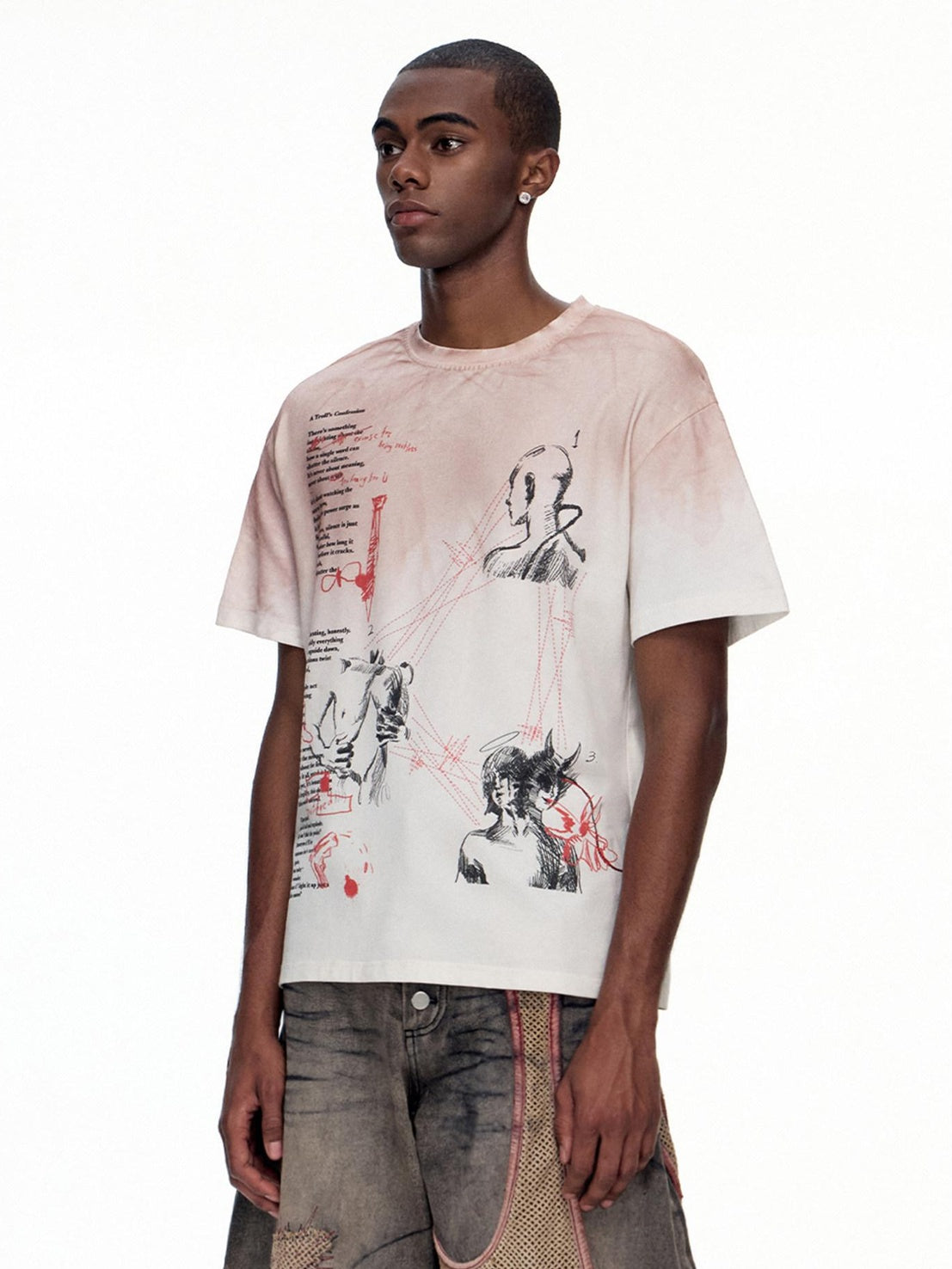 EMOBROTHER Wrinklefree Loose Fit Printed Unisex Pure Cotton Crewneck Short Sleeve T-Shirts