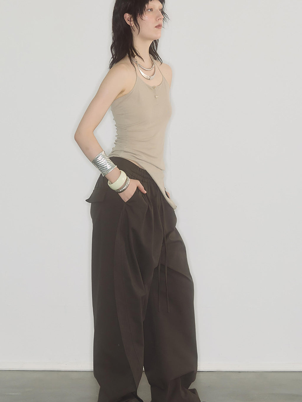 ENDO PER SE Asymmetrical Halter Breathable Women's Cotton Long Sleeve T-shirts