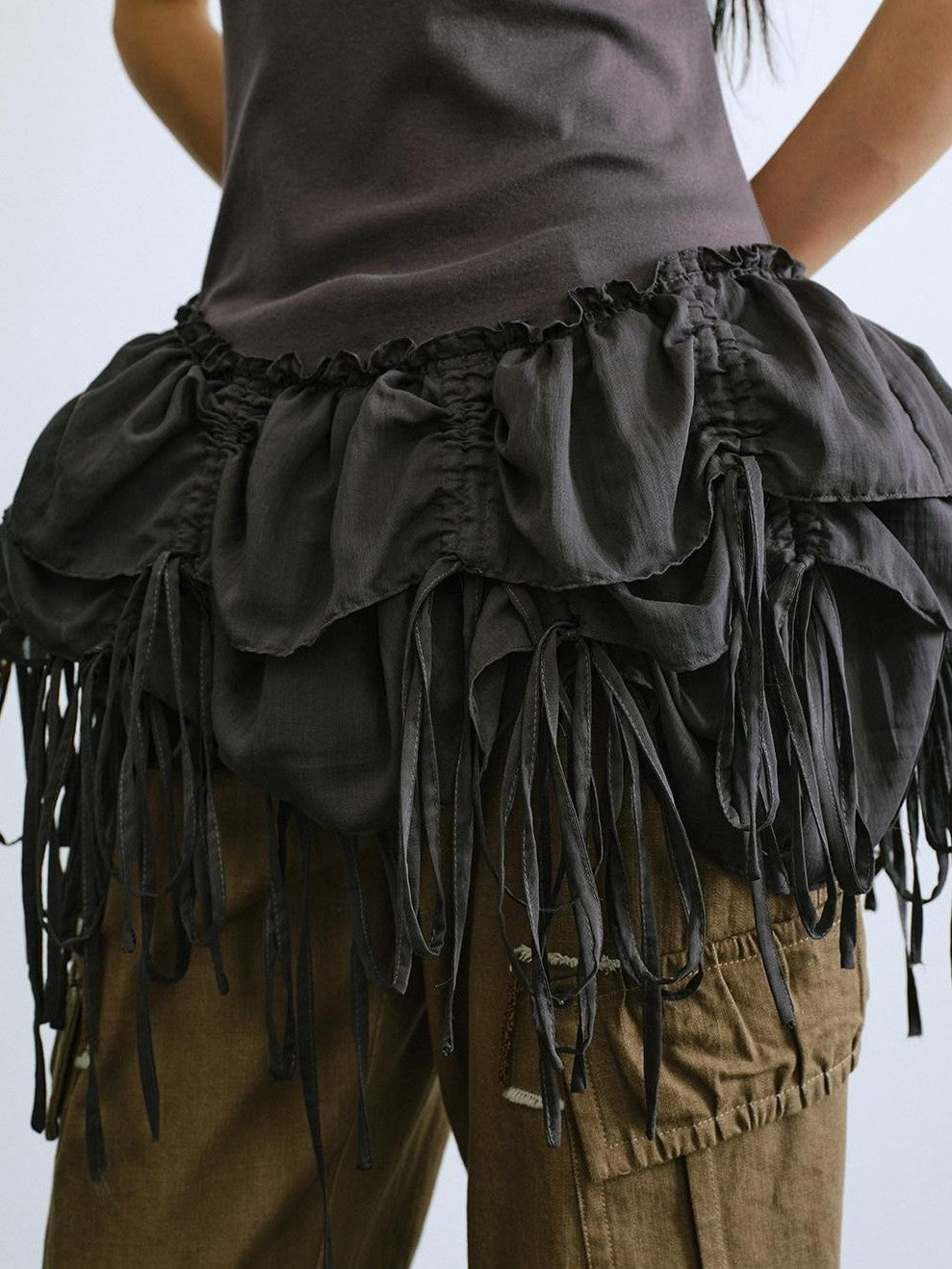 ENDO PER SE Ballet Tassel Lace V-neck A Line Women's Cotton Blend Camisoles
