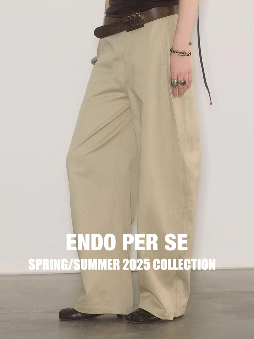 ENDO PER SE Banana Print Cargo Wide Leg Zipper High Waist Women's Cotton Chinos