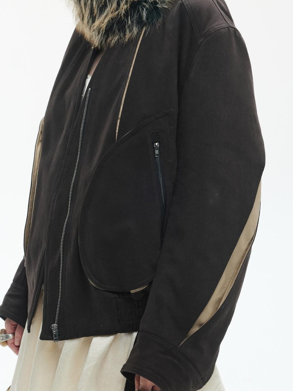 ENDO PER SE Colorblock Paneled 3d Cut Padded Women's Cotton Casual Jackets