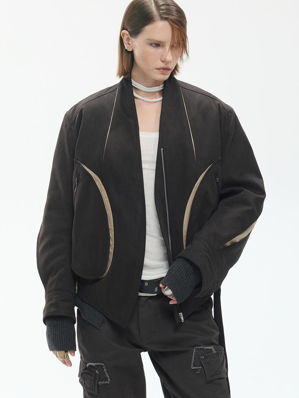 ENDO PER SE Colorblock Paneled 3d Cut Padded Women's Cotton Casual Jackets