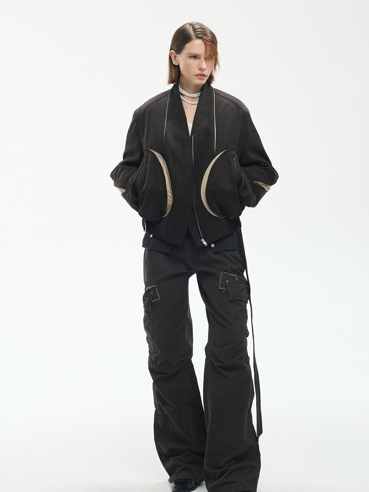 ENDO PER SE Colorblock Paneled 3d Cut Padded Women's Cotton Casual Jackets
